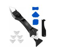 Multi-Function Complete 5-in-1 Silicone Caulking Scraper & Finisher Tool Kit Set- Sealant Remover For Bathroom, Shower, Sink, Grout & Edges, Tub & Tiles Home Improvement And DIY Projects