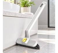 Multi-Function Crevice Cleaning Brush, 360 Degree Rotating Cleaning Brush | No Dead Corners Crevice Gap Brush Tool, Hard Bristle Multi-Surface Cleaner for Bathroom, Kitchen, Window Tracks, White