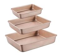 Multi-Function Deep Baking Pans Nonstick Baking Sheets for Oven Rectangular Cake Pan for Pastry Baking Brownie Durable Quality(S)