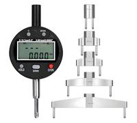 Multi-Function Digital Radius Gauge, High Accuracy Round Corner Radius Measuring Gauge with 5 Measuring Jaw, for Mechanical Parts, Wooden Molds
