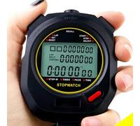 Multi-Function Digital Stopwatch Timer, With 100 Memory Lap, Metronome, Backlight For Sports Training Competition Swimming Running