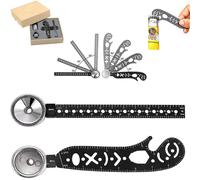 Multi-Function Drawing Tool Magcon,Drawing Curved Metallic Ruler All in One Versatile Magcon Tool Mini Compass Protractor Combo Patterns for Notepad Designers Artists Architects