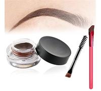 Multi-Function Eyebrow Brush, Eye Brow Concealer Waterproof Eyebrow Cream Set, Three-dimensional Concealer Makeup Brush Angled Eyebrow Hairline Brush set (Dark brown)