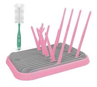 Multi-Function Feeding Bottle Drying Rack Drying Rack Cup Holder Baby Bottle Detachable Rack Draining Tray Drain Rack (Pink)