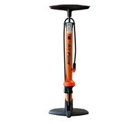 Multi-Function Floor Air Pump with Pressure Gauge 160 PSI, Compatible with Car, Bicycle and Sports Equipment, Black/Orange