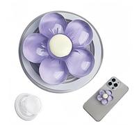 Multi-Function Foldable Finger Cell Phone Stand Mount,Magnetic Phone Holder,Cute Flower Cell Phone Holder,Collapsible Expandable Cell Phone Accessory,Phone Grips for Back of Ph/one,Ph/one Grip(Purple)