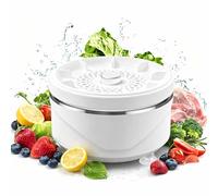 Multi-Function Fruit and Vegetable Cleaner,Effortless Vortex Vegetable Fruit Purifier,Portable Waterproof Automatic Washer,Compact Countertop Cleaner,for Grains,Meat,Seafood and Berries