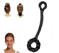 Multi-function Hair Curler,Soft Satin Curler,Multi-Use Curlers,Women Hair Rollers,No Heat Overnight Curling Rod for Long Hairs,Hairs Curlers for Natural Curls and Waves,Black