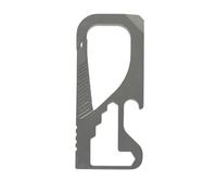 Multi Function Keychain Titanium Rectangle Quick Release Non Spring Safety Carabiner Hook Screw Driver Opener