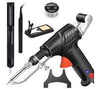 Multi-Function Laser Welder Five-Piece Set, Versatile Welding Gun, Internally Heated Industrial Laser Welding Tools, Automatic Corded Solder Iron Internal Heat Electric Welding Gun (Black)