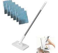 Multi Function Lazy Mop, Snap Grip Mini Mops, 39in Clever Snap-Grip Gap Dust Cleaner with Locking Head,Wet & Dry (1 Mop+6 Pcs Cloths)