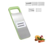 Multi-Function Manual Vegetable Slicer with 5 Stainless Steel Interchangeable Blades,Drawer-Friendly Julienne Slicer with Safety Hand Guard,Space-Saving Kitchen Food Prep Tool,Non-Slip Base,Dishwasher