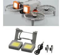 Multi-function Night Navigation Light For DJI Flip Light DIY Combination Free Matching LED Flash Light Signal Lamp Searchlight Warning Light Drone Accessories (Headlight gray+Tail stand)
