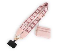 Multi-Function Phone Lanyard with Wallet - Adjustable Crossbody Strap for Hands-Free Carrying, Secure Storage for Cards & Cash (05baby pink)