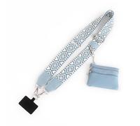 Multi-Function Phone Lanyard with Wallet - Adjustable Crossbody Strap for Hands-Free Carrying, Secure Storage for Cards & Cash (06baby blue)