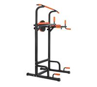 Multi Function Power Tower Dip Station Strength Training Exercise Pull Up Bar for Home Gym, Adjustable Height Dip Stands