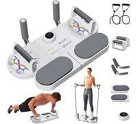 Multi-Function Push Up Board & Core Trainer With Resistance Bands & Timer