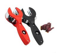 Multi Function Ratcheting Tubing Cutter for Plumbing and HVAC, Featuring Ergonomic Handle and Adjustable Blade Size for Various Pipe Dimensions (black+red)
