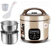 Multi-Function Rice Cooker 304 Stainless Steel, Low-Sugar, 2-7 People, Separate Rice & Soup, Ideal for Home Cooking, Available in 3L, 5L Sizes - Perfect for Family Meals