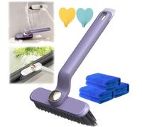 Multi-Function Rotating Crevice Cleaning Brush, 360-Degree Rotating Crevice Cleaning Brush, Crevice Gap Cleaning Brush Tool, Hard Bristle Crevice Cleaning Brush (Purple-1PC)