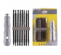 Multi Function Screwdriver Set 17 Pieces for Special Shaped Screws U Y Triangle - Heavy Duty Hand Tools with Retractable Handle for DIY Kit(A 17pcs)