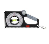 Multi Function Slope Gauge and 130 Degree Angle Finder with Magnetic Base and Carabiner - ABS Engineering Plastic Construction for Civil Engineering Building and Interior