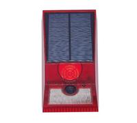 Multi-function Solar Alarm Lamp Remote Control Security Alarms Intelligent PIR Motions Siren Portable Sensor Detector Yard Red