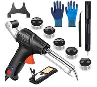 Multi-Function Soldering Iron Soldering Gun Set, 60W External Heating, Portable Laser Welder for Stainless Steel and Aluminum-20.5 * 14.5 * 4.2cm||Grey