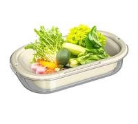 Multi-function Space Saving Fruit Strainer on Sink Basket | Kitchen Drainer For Food Washing Vegetables Berries Salad Draining Dish For Sink Camper