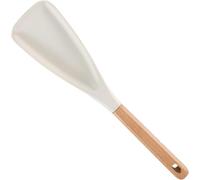 Multi-Function Spoon,Noiseless Silicone Spatula for Cooking,2-in-1 Long Wood Head Matte Silicone Scoop Salad Spoons for Every Family That Cooks