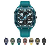 Multi-Function Sport & Casual Digital Watch, Tide Street Sports Design with Three Eyes and Six Needles, Fashion Sports Watches Anti-Vibration and Anti-Drop, 50m Waterproof LED Night Light Display(Ligh