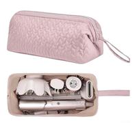 Multi-Function Storage Bag For Hair Dryer And Curling Iron Accessories Travel Organizer Cotton Portable Heat Resistant Styling Tool Holder Case Black Pink Green 35X15x15cm(red)