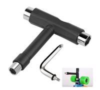 Multi-Function T-Shape Skateboard Tool, All-in-One Portable T-Bone Roller Skate Tool with 2-in-1 Allen Wrench & Phillips Head Screwdriver for Adjust Skateboard, Longboard Wheels, Trucks, Kingpins