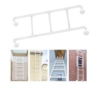 Multi-Function Tall Bed Side Climb Ladder Metal Loft Bed Ladder Wall Mounted Easy To Install For Indoor Outdoor Attic Loft Dorm RV Deck Wall(Wit,195cm/75in)