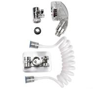 Multi Function Tap Sprayer with Handheld Shower and Adjustable Wall Bracket Suitable for Bathroom or Kitchen Use Over Standard Faucet Types (ABS Diverter)