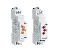 Multi-Function Time Relay 220V 10 Groups of Set Range 0.1s-10 Days 1Pcs(Orange Knob,TBT7-A1-100-120VAC)