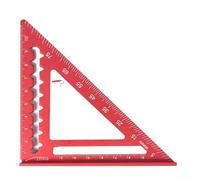 Multi Function Triangle Ruler 4inch Aluminum Alloy Tool for Precision Measurement, Cutting Guide, and Line Writing in For DIY Tasks (Red)