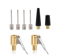 Multi Function Valve Adapter Set for EasyPump, 8-Piece Metal Air Nozzle Kit for Car Tyres, For Tires, Sports Balls and Air