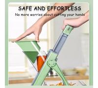 Multi-Function Vegetable Slicer Manual Operation, Hand-Friendly Design Stainless Steel Blades Four Modes for Effortless Slicing, Dicing, French-Frying and Slicing The Ultimate Kitchen Prep Tool Blue
