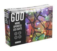 Multi Function White Warm Christmas Indoor/Outdoor Mains Operated Led Lights Decoration Cluster Multicolored (Multi Colour, 600)