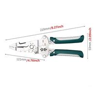 Multi-Function Wire Stripper Tool, Professional Stainless Steel Folding Wire Strippers with Crimping and Cutting for Electrical Work, Automotive Wiring, and Home DIY Projects