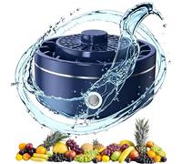 Multi-Function Wireless Fruit and Vegetable Washing Machine, Ion + Ultrasonic Purification Technology Fruit Washing Machine, IPX7 Cleaner for Veg Fruit Meat (Blue)