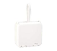 Multi-Function with Own Cord Handbag Back Clip Power Bank Portable Charger,White