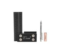 Multi-Function Woodworking Gauge Parallel Line Marker Point Carpenter Ruler AluminumAlloy Layout Tool Brake Gauge Carpenter Square Layout Measure Calipers For Angles Laser-with