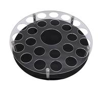 Multi-functional Acrylic Wine Glass Holder with Central Bottle Slot Sturdy Serving Tray Organizer for Party Club Home Display