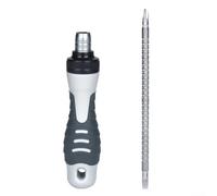 Multi Functional Adjustable Ratchet Screwdriver with Telescopic Handle for Machine Assembly, Home Repair and Vehicle Maintenance (Grey)