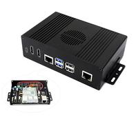 Multi-Functional All-in-One Mini-Computer Kit Compatible with Raspberry Pi 5, with Aluminum Alloy Case, PCIe to Gigabit Ethernet Adapter, Dual 4K Outputs Micro Pi5 HDMI and Type-C Adapter(10 Items)