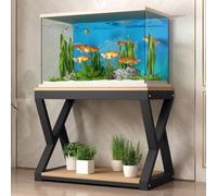 Multi-Functional Aquarium Stand, Versatile Storage, Two-Tier, Height: 72 Cm / 28.3 Inches, Ideal For Living Rooms And Balconies(Black+Yellow,39.4x19.7in)