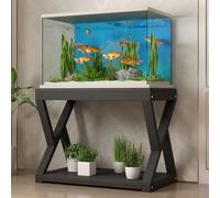 Multi-Functional Aquarium Stand, Versatile Storage, Two-Tier, Height: 72 Cm / 28.3 Inches, Ideal For Living Rooms And Balconies(Black,39.4x19.7in)