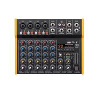 Multi-functional Audio Mixer 99DSP Stereo DJ Controller 6.5 Mm Output TypeC Sound Card For Live Mixing PC Recording Widely Applicable(6 channels)